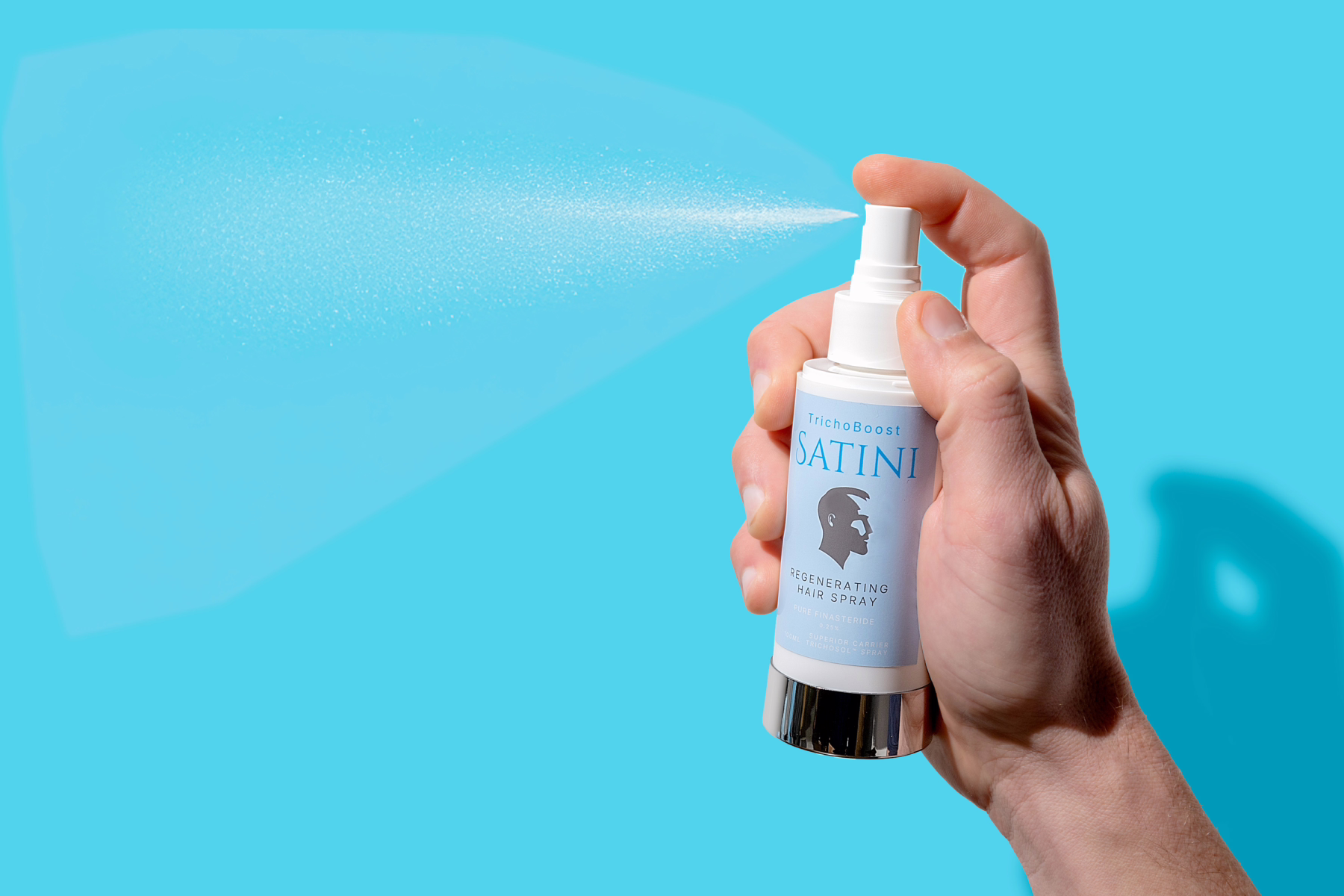 Trichoboost Satini Regenerative Hair Growth Spray-Topical Finasteride 0.25% in its purest form, most affordable option